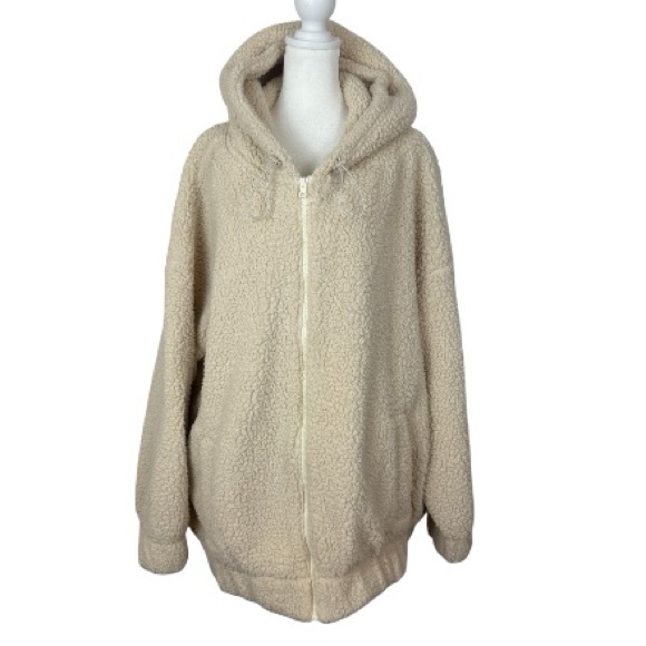 aerie Jackets & Blazers - Aerie full-zip Sherpa oversized hoodie size XL